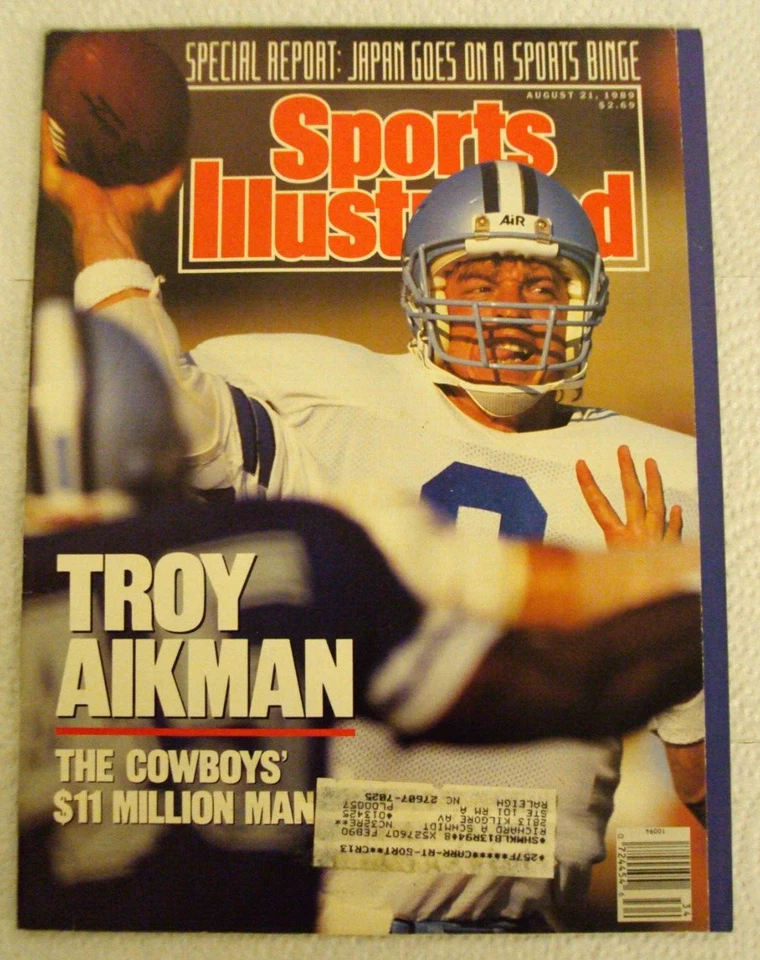 Revista Sports Illustrated - Troy Aikman - 21 de agosto de 1989 Foto 1 de 1
