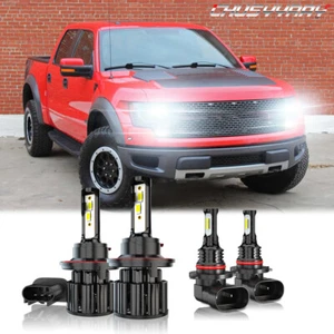 FOR 2004-2014 Ford F150 led Headlights Kit Fog Ligth Bulbs Super White Bright - Picture 1 of 12