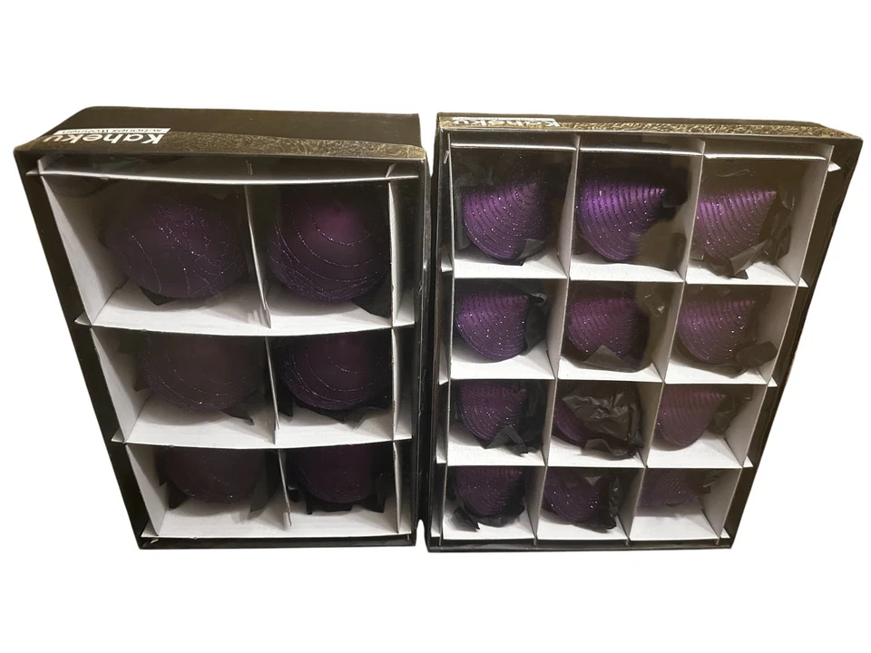 Kaheku | Christbaumkugel - Set 19-teilig Viloett Lila | Christbaum | NEU & OVP - Bild 1 von 4