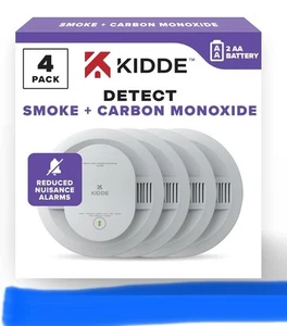 4pk Kidde Smoke + Carbon Monoxide Alarm 10-Years BATTERY Model 30CUDR - Picture 1 of 10