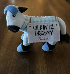 Chick-Fil-A CHIKIN IZ DREAMY Peluche Mucca Peluche Giocattolo 7" Pigiama Maschera Occhi - Foto 1 di 7