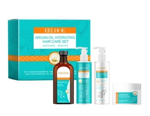 Argan Oil Hydrating Hair Care Set Shampoo Conditioner Essential Oil - Picture 1 of 12