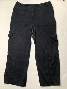 Abercrombie & Fitch Pants Mens 31 Blue Cargo Elastic Waist Cotton Utility - Picture 1 of 14