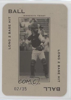 Donruss Throwback Threads 2005 Polo Grounds Ball Long 2 Base Hit/35 Joe Mauer Foto 1 de 2