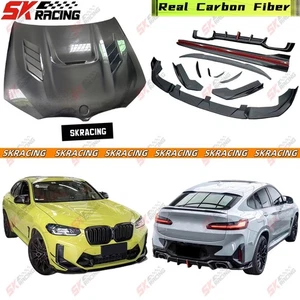 Fits BMW X4M F98 22-25 Carbon Fiber Front Rear Lip Side Skirts Spoiler Body Kits - Bild 1 von 31