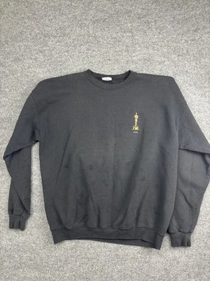 Vintage Academy Awards Oscar Sweatshirt Mens XL Black Crewneck USA AMPAS 90s - Image 1 of 4