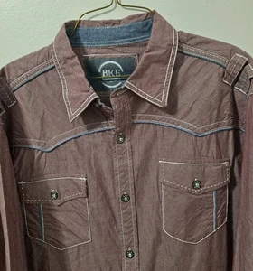 Buckle BKE Athletic Fit Button Long Sleeve Western Shirt Mens XL - Picture 1 of 9