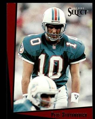 1993 SELECT FOOTBALL CARD PETE STOYANOVICH #200 MIAMI DOLPHINS 4623 - Image 1 of 2