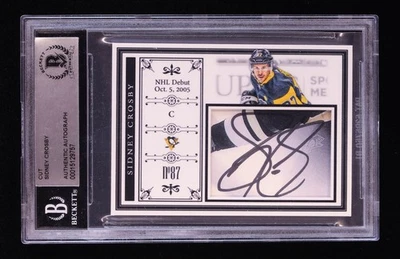 Tarjeta coleccionable personalizada firmada por Sidney Crosby (BGS) auténtica automática Foto 1 de 2