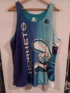 Vintage Starter Charlotte Hornets Jersey Reversable 90s Size M - Picture 1 of 6