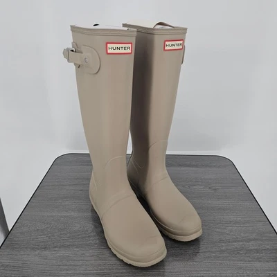 Botas de lluvia altas originales Hunter para mujer gamuza piedra mate talla 7 EE. UU. 40 UE Foto 1 de 4