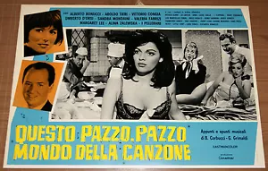 fotobusta film QUESTO PAZZO MONDO DELLA CANZONE Ricky Gianco Valeria Fabrizi - Foto 1 di 1