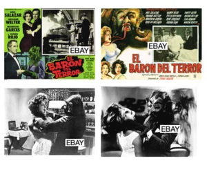 BARON DEL TERROR A.K.A. BRAINIAC 1961 HORROR MOVIE PHOTOS LOT (4) MEXICO MONSTER - Picture 1 of 1