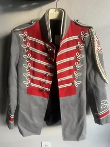 Vintage Marching Band Uniform Jacket Red And Gray XS - Picture 1 of 4