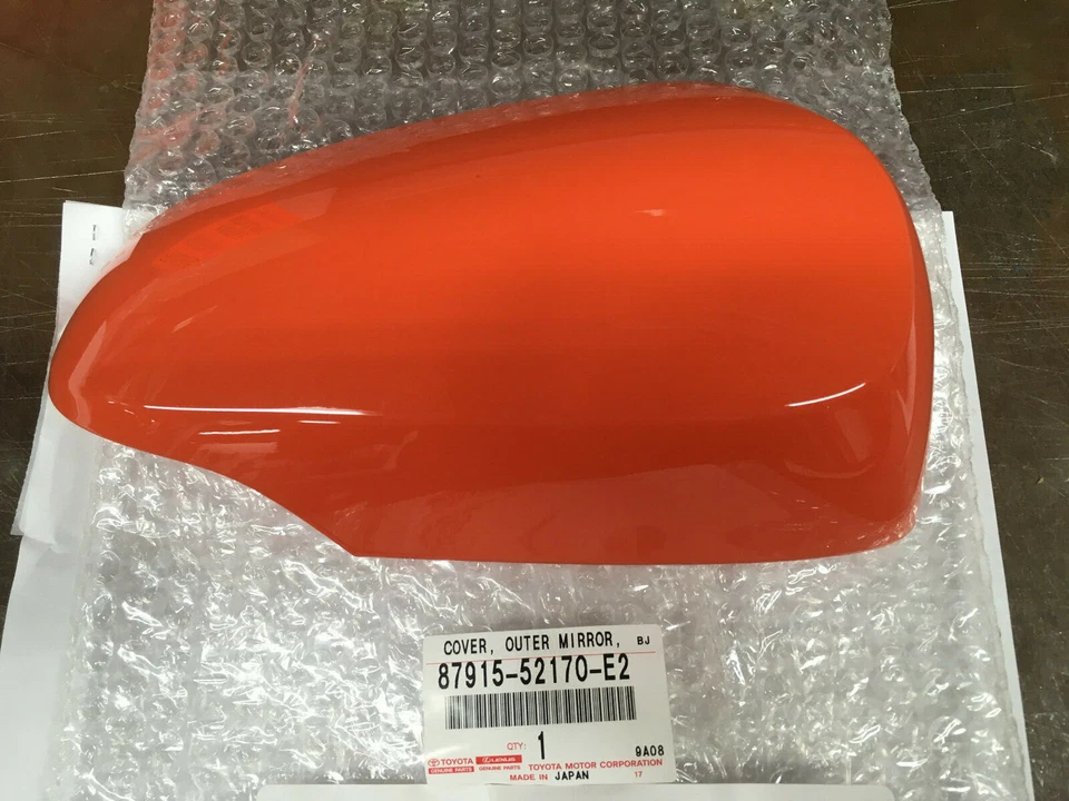 CUBIERTA DEL ESPEJO RETROVISOR EXTERIOR TOYOTA PRIUS "C" SE ADAPTA 2012-14 NARANJA MANDARINA LADO DEL PASAJERO Foto 1 de 1