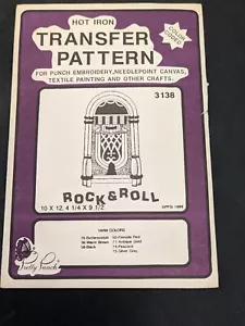 1989 Vintage Pretty Punch Hot Iron Transfer Pattern, ROCK AND ROLL - Bild 1 von 6