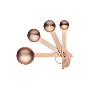 Masterclass Copper Finish Measuring Spoon Set - 4 Piece Cookware Set - Picture 1 of 4