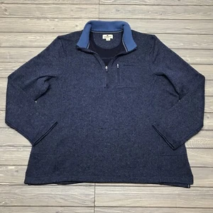Woolrich 1/4 Zip Pullover Poly Fleece Sweater Jacket Mens XXL 2XL Heather Blue - Picture 1 of 6
