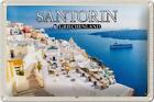 Blechschild Reise 30x20cm Santorin Griechenland Fira Hauptstadt Deko tin sign