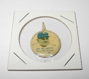 1938 Baseball PM8 Our National Game Joe McCarthy New York Yankees Pin Tab - Picture 1 of 2