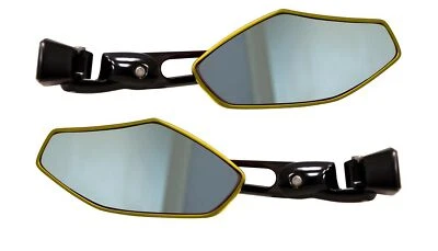 Espelho universal convexo Yana Shiki RTU100JBG anodizado preto/dourado tarugo para S... - Imagem 1 de 3