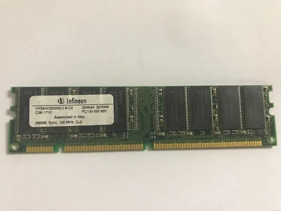 256MB SDRAM SDR SD PC100 CL2 100MHZ 100 168PIN NON-ECC DUAL RANK  16CHIPS UDIMM - Image 1 of 2