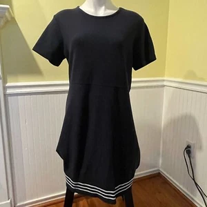 Hanna Anderson ladies navy blue short sleeve midi dress. Size large. - Picture 1 of 10