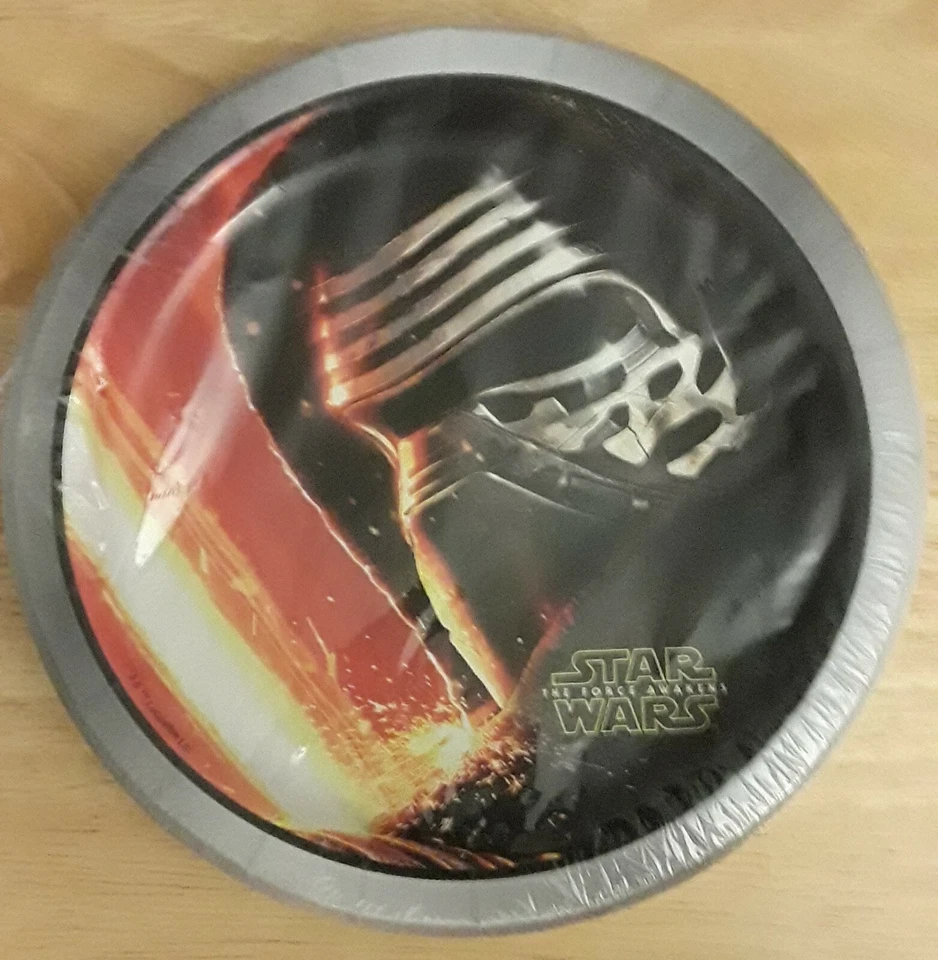 Platos pequeños de pastel de fiesta de postres de 7 pulgadas de Star Wars El despertar de la fuerza  Foto 1 de 1