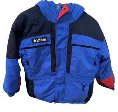 Abrigo de esquí aislante Columbia Tectonite para niños talla 10/12 de nailon con capucha bloque de color Foto 1 de 4