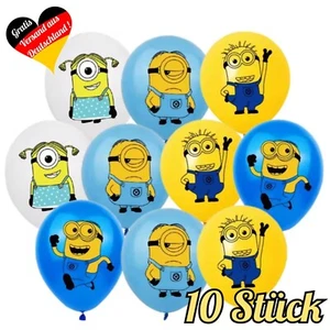 10 Minions Luftballons ⭐ Minion Kinder Geburtstag Deko Motto Party Latex Ballons - Bild 1 von 7