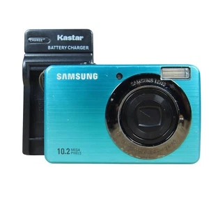 Samsung SL202 10.2MP Digital Camera Bundle Blue w/Charger + Battery Tested EUC - Picture 1 of 9