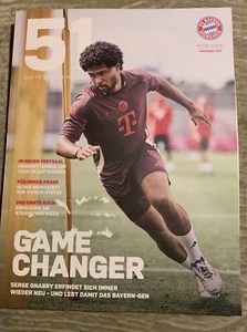 Programm Magazin 51 FC Bayern München FCB Stadionzeitung November 2024 Gnabry - Bild 1 von 1
