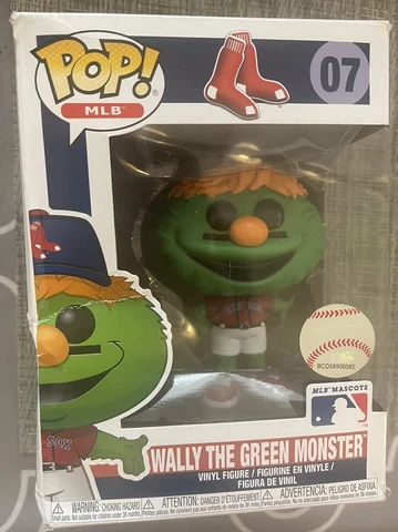 Pop! MLB Boston Red Sox Mascot #07 Wally the Green Monster Damaged Box New Cover
