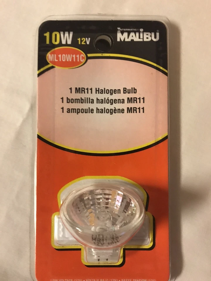 2- Malibu 10 Watt Mr11 Bulbs new in package - Image 1 of 1