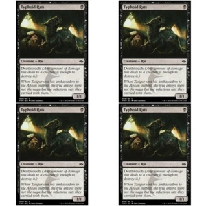 4 x TYPHOID RATS Fate Reforged MTG NM Black - Rat Com - Picture 1 of 1