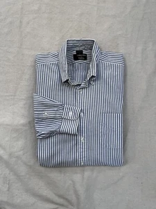 VTG 90s FERRELL REED Kremer & Gallagher Button Down Shirt LARGE Stripe USA Made - Picture 1 of 8
