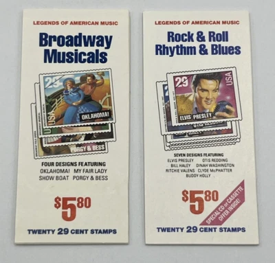 Broadway Musicals Rock & Roll Booklets Unopened 29 Cents Twenty Stamps Each - Image 1 of 4