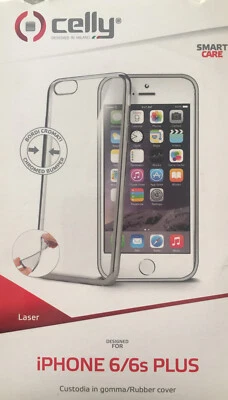 Celly Laser Cover IPhone 6/6s Plus Custodia Rubber Cover Iphone - Custodia Gomma - Immagine 1 di 3