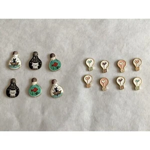 Sets Of 6 Or 8 Lightbulb Shaped Fridge Magnets - Your Choice Of Hearts Or Cats! - Picture 1 of 12