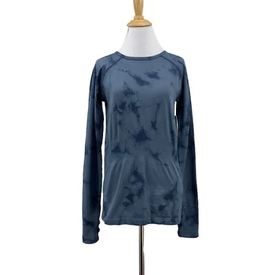 Zella Top Womens M Navy Eclipse Tie Dye Compression Seamless Wick It Long Sleeve - Image 1 of 4
