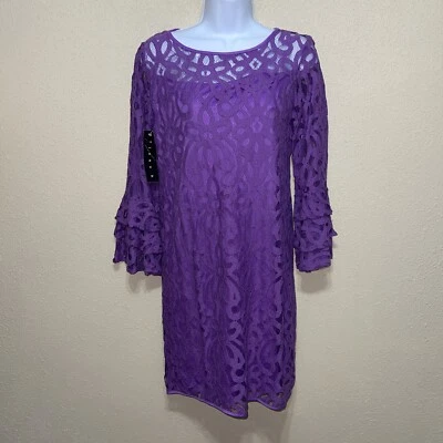 Tiana B. Purple TDRESS  Bell Sleeves Sz 4 NEW - Image 1 of 4