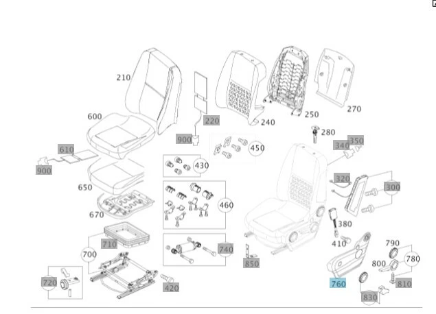 Genuine Mercedes Benz Sprinter Passenger Seat Base Cover, Tunnel Side Foto 1 de 1