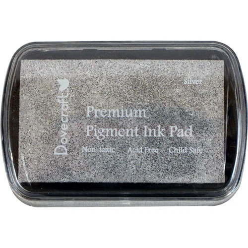 Dovecraft Essentials Premium Non Toxic Pigment Ink Pad Silver