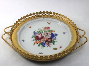 T Limoges Italy Serving Platter Tray Limoges 24k Dal 1969 Depos - Picture 1 of 7