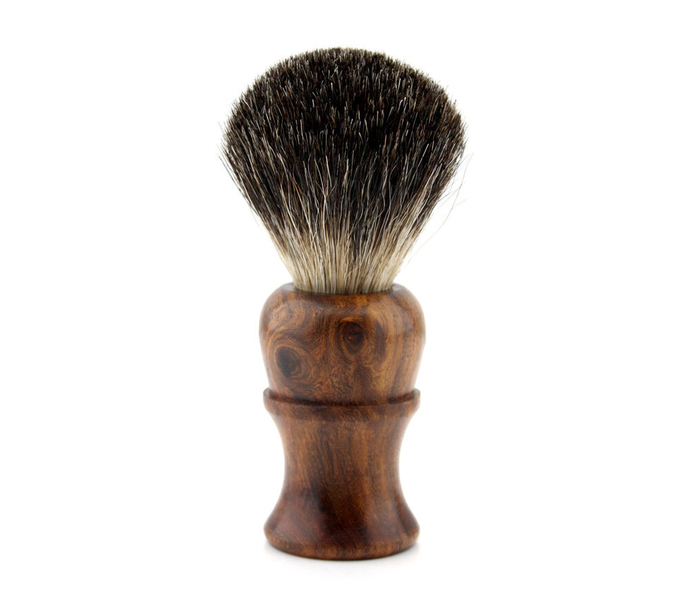 Men's Black Badger Hair Shaving Brush With Wooden Handle Home Shave Tool HARYALI