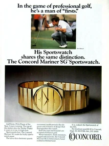 Tom Watson Concord Mariner SG Sports Watch Vintage 1983 Original Print Ad - Picture 1 of 5