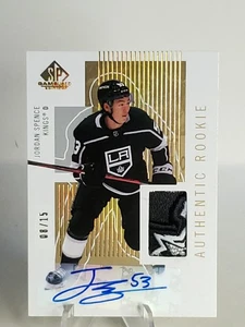 Jordan Spence 2022-23 SP Game Used Authentic Rookie Gold /15 Los Angeles King RC - Picture 1 of 5