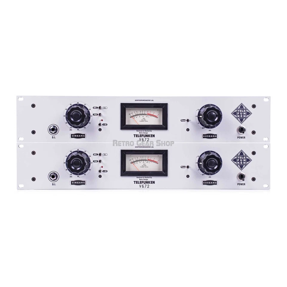 Telefunken V672 Vintage Preamp Stereo Pair Racked Microphone Pre - Image 1 of 4