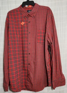 St Johns Bay Hemd Gr. XXL rot kariert Button Down Langarm Stretch  - Bild 1 von 9