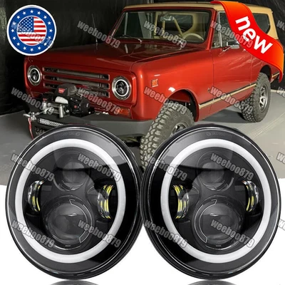 Faro LED redondo 2X 100W 7 pulgadas para International Harvester Scout II 1972-1980 Foto 1 de 4